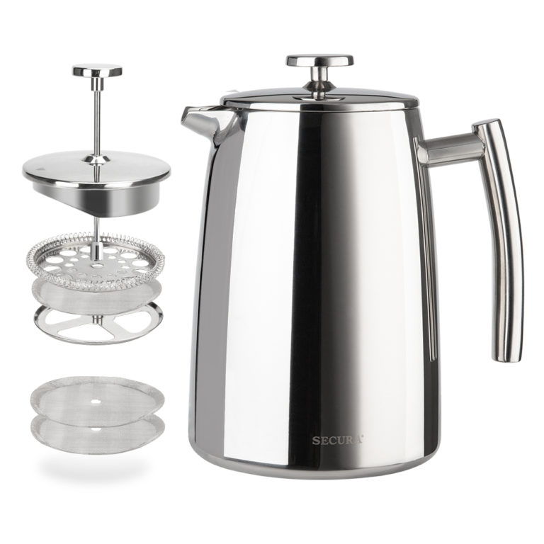 Secura French Press Coffee Maker, 34-Ounce, 18/10 Stainless Steel ...