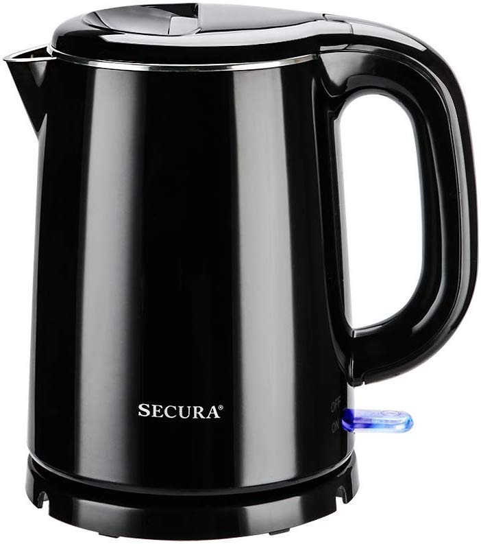 Stainless Steel Double Wall Electric Kettle Water Heater for Tea Coffee
