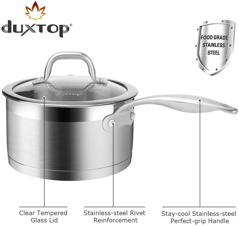 Duxtop Professional Stainless Steel Induction Cookware Set, 17-Piece Kitchen Pots and Pans Set 