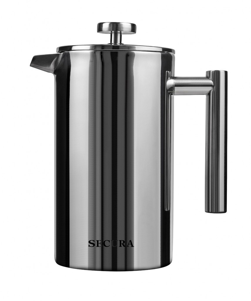 Secura 1 Liter Stainless Steel French Press Coffee Maker SFP-34DS - The