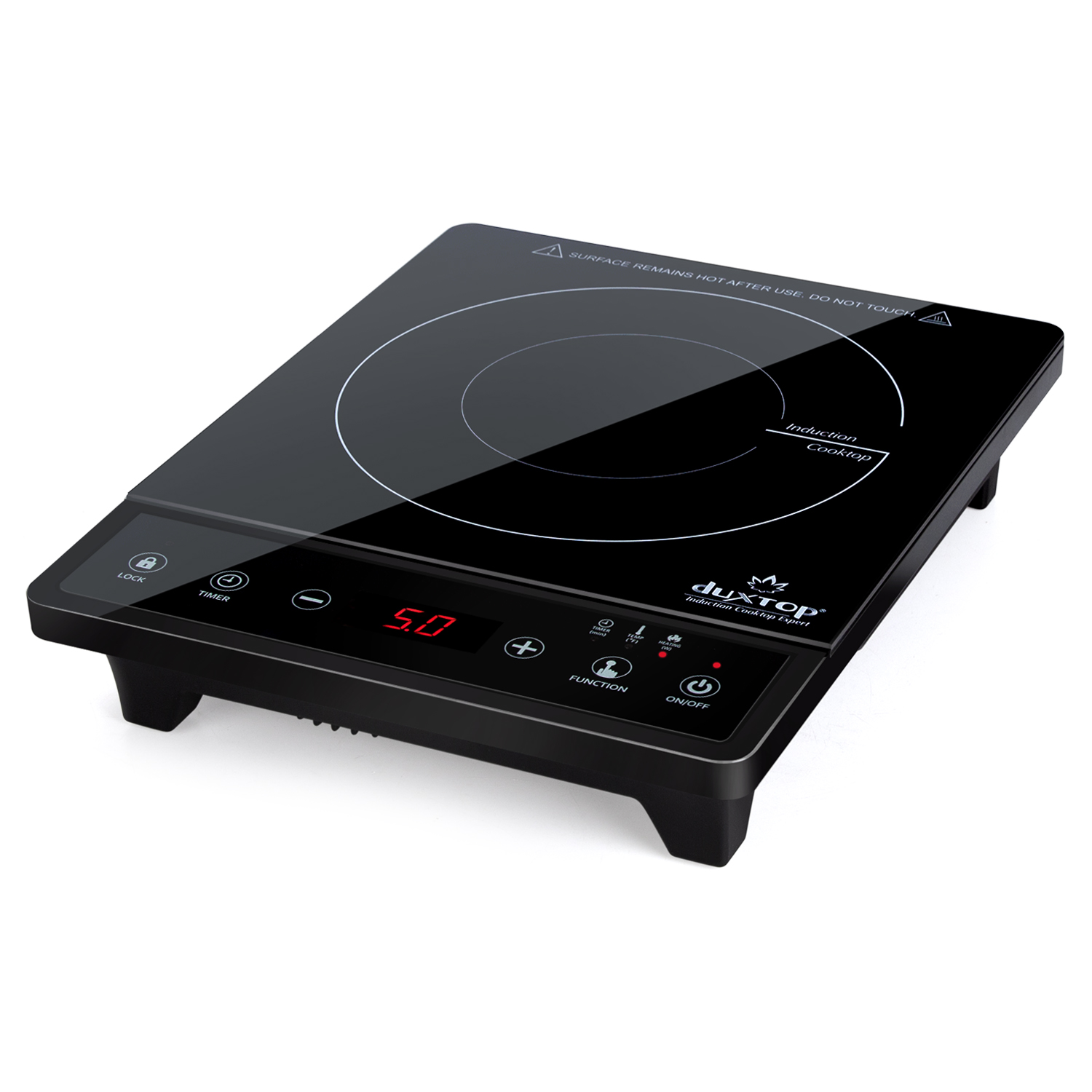 Duxtop 1800W Portable Induction Cooktop 2 Burner, Built-In Countertop Burners with Adjustable Temperature Control, Sensor Touch Induction Burner