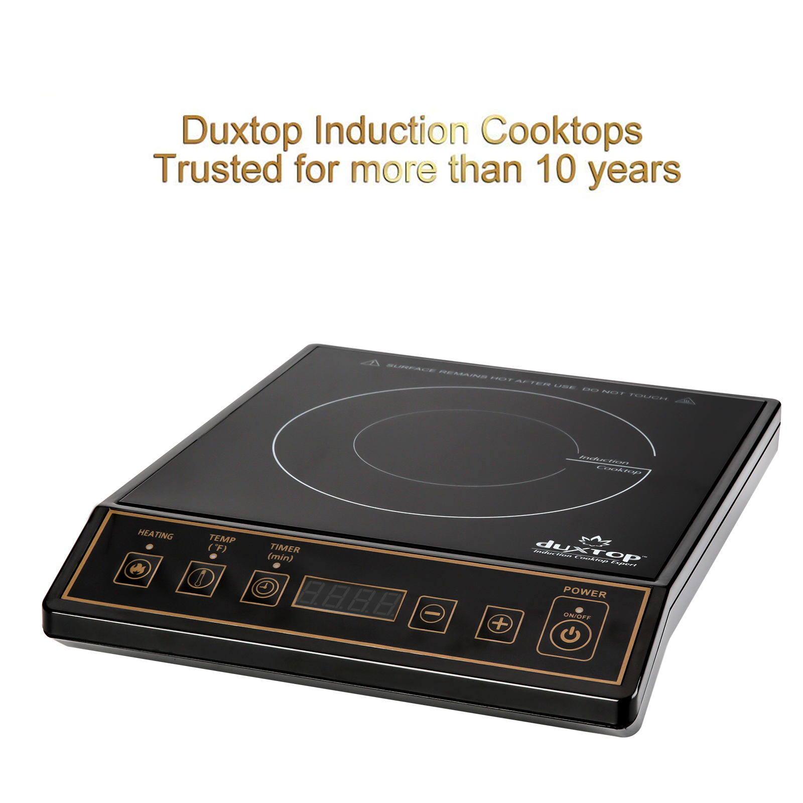 Duxtop 1800W Portable Induction Cooktop Countertop Burner, Gold  9120MC/BT-M20B - The Secura