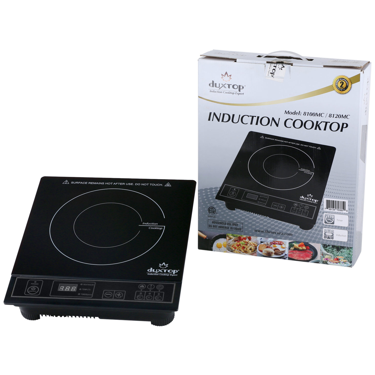 Duxtop 1800w Portable Induction Cooktop Countertop Burner Silver