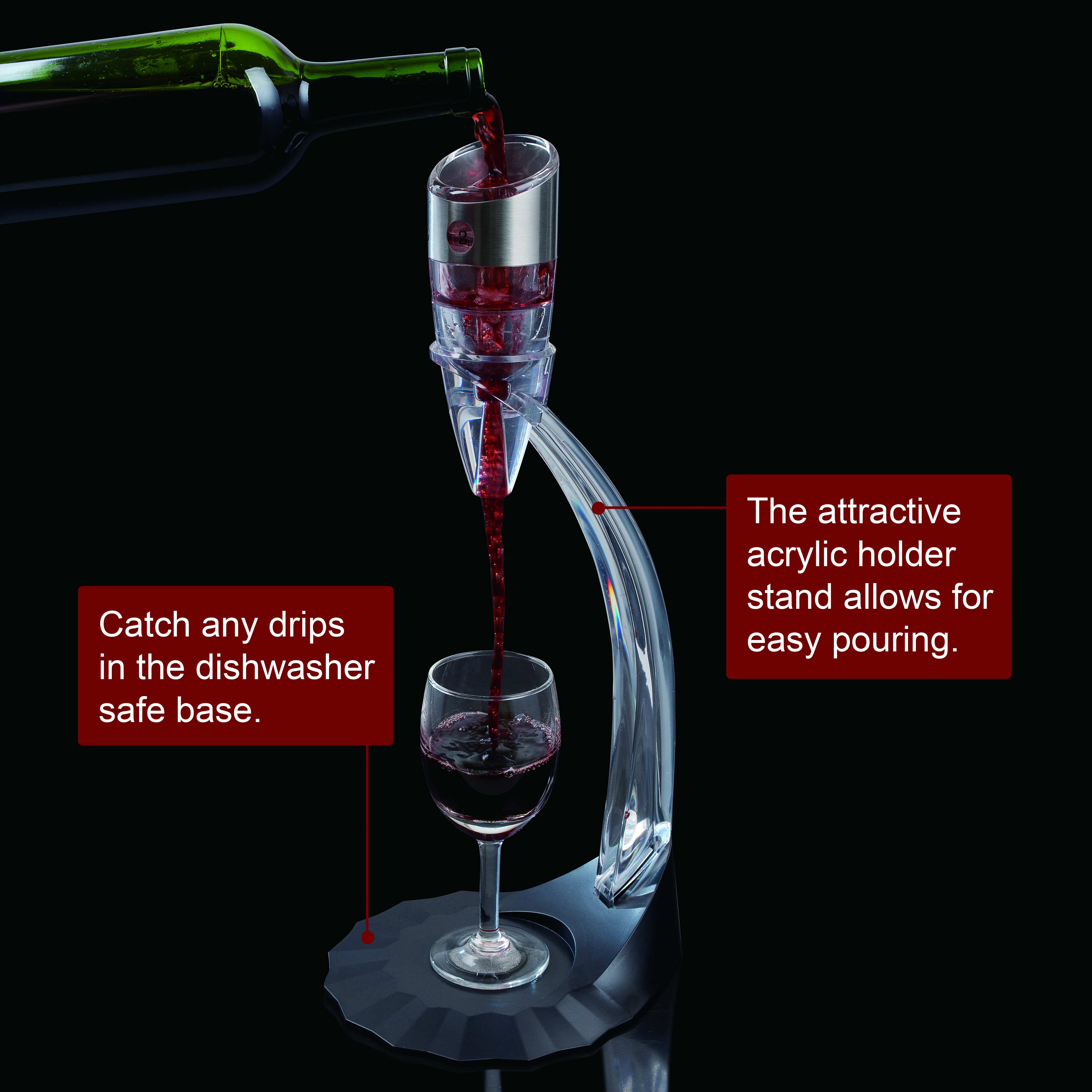 Secura Deluxe Wine Aerator Aerating Pourer Spout And Decanter With 6 Speeds Of Aeration The Secura