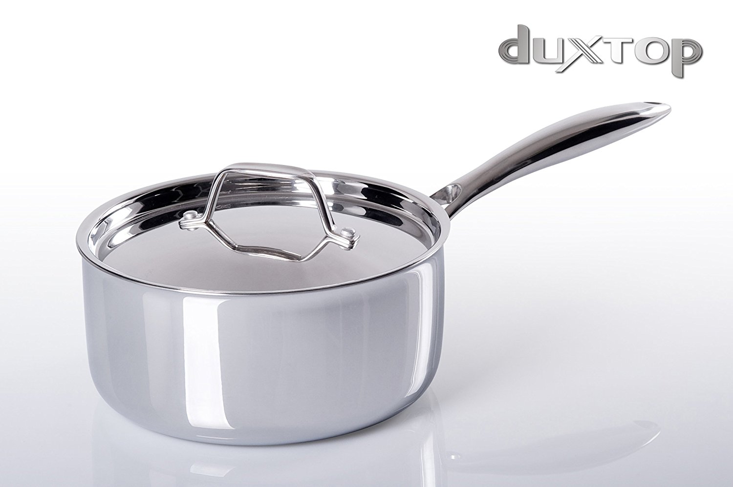 Duxtop Quart Whole Clad Tri Ply Stainless Steel Induction Ready Premium Cookware Saucepan With