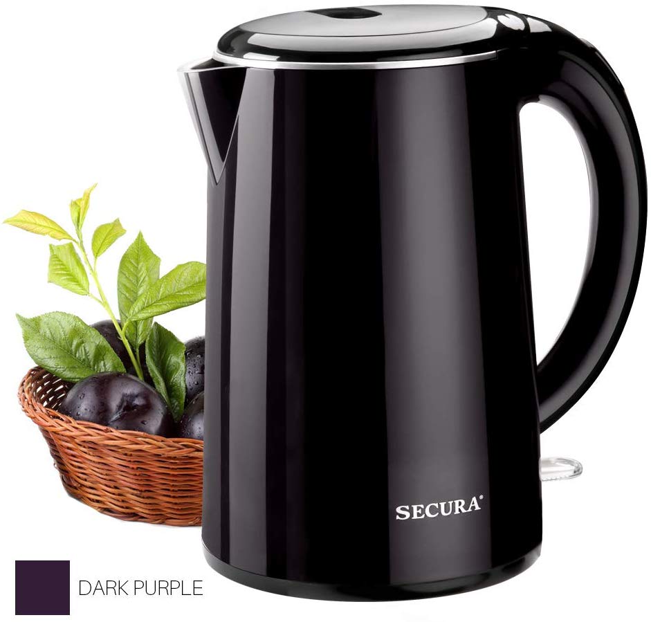 Secura SWK-1701DB The Original Stainless Steel Double Wall Electric Water  Kettle